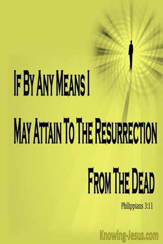 Philippians 3:11 Attain To The Resurrection Of The Dead (yellow)